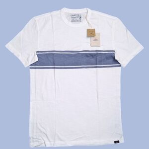Faherty Men’s Sunwashed 100% Cotton Pocket T Shirt Size XS Surf Stripe Tee NEW